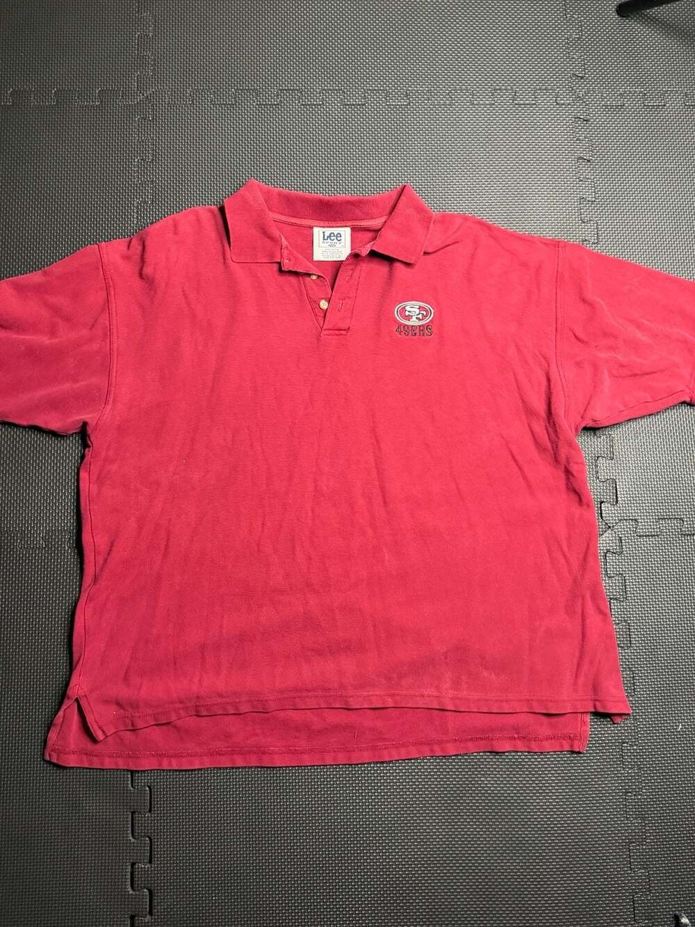 Lee Sport San Francisco 49ers Polo Size 2XL Red Cotton Embroidered